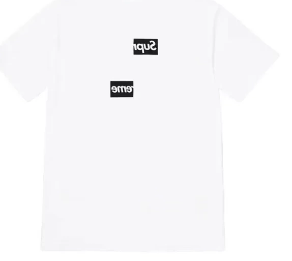 splicing misaligned S-XL short white black 18FW T-shirt disassembly sleeved and and 0705